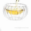 Double Wall Thermal Glass Tea Cup